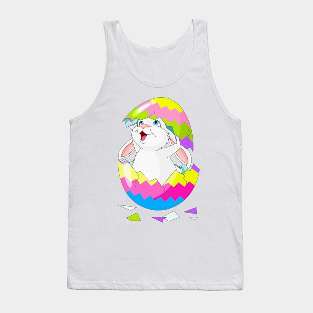 Easter Bunny with Egg Tank Top by Cool Abstract Design